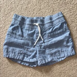 Athleta Linen Light Blue chambray Athletic Shorts